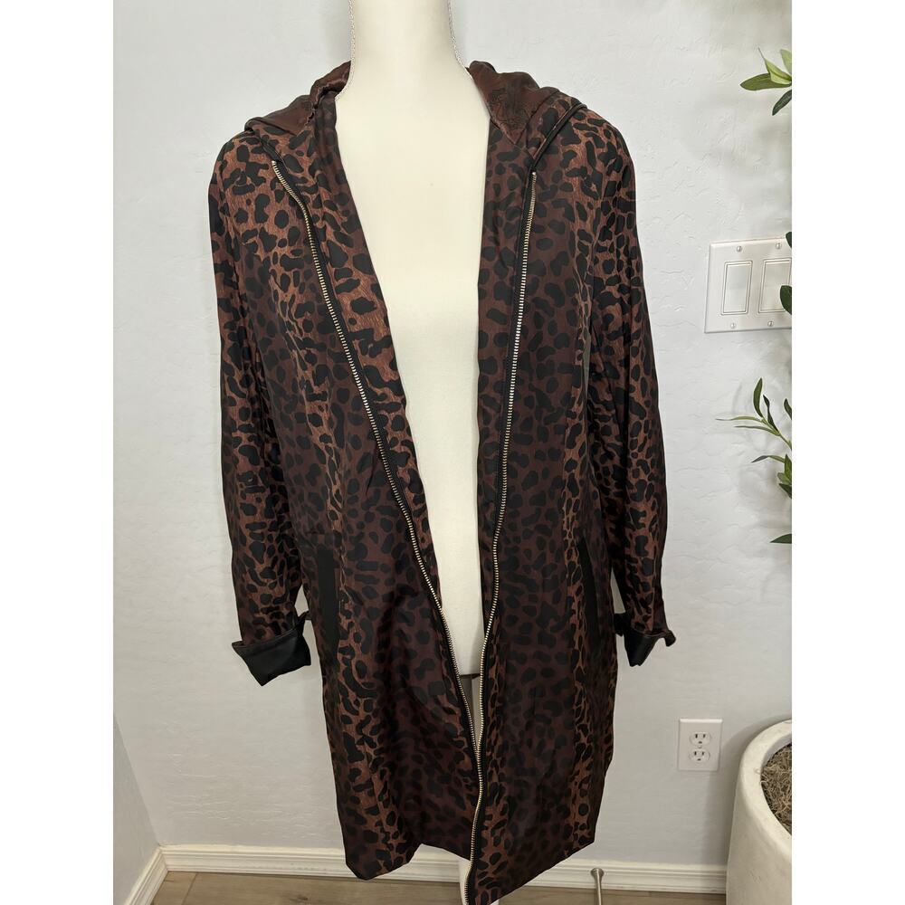Leopard Print Rain Coat by Dennis Basso - Picture 2 of 10